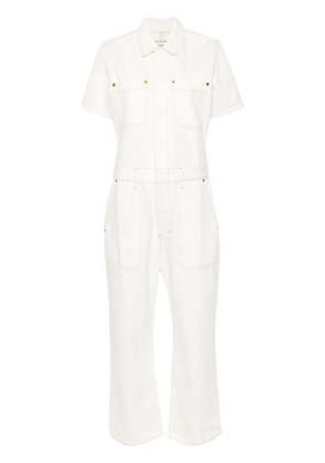 SLVRLAKE short-sleeved twill jumpsuit - White