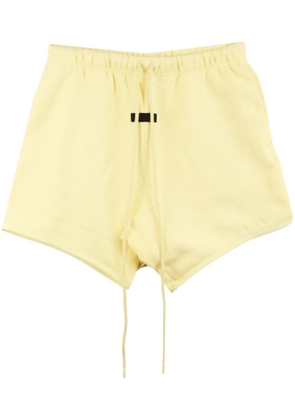 FEAR OF GOD ESSENTIALS logo-patch drawstring-waist track shorts - Yellow