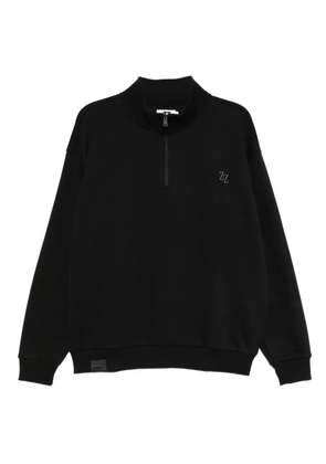 izzue logo embroidered sweaters - Black