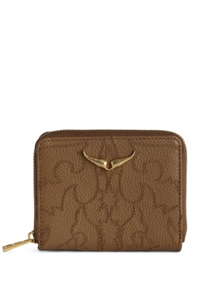 Zadig&Voltaire monogram leather wallet - Brown