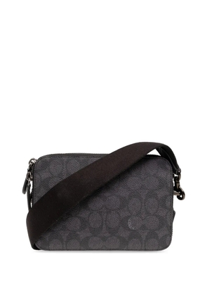 Coach zipped leather messenger bag - Grey