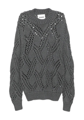 Jil Sander lace-trimmed wool jumper - Grey