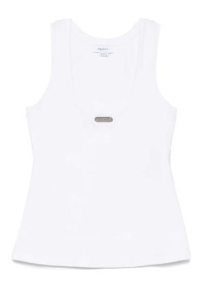 Alexander McQueen logo-plaque tank top - White