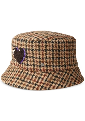 Maison Michel Axel shepherd's-check bucket hat - Brown