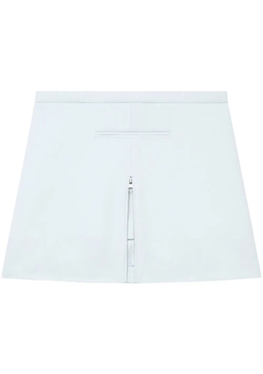Courrèges zip-detail twill miniskirt - Blue