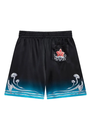 Casablanca Blades mushroom-print shorts - Black