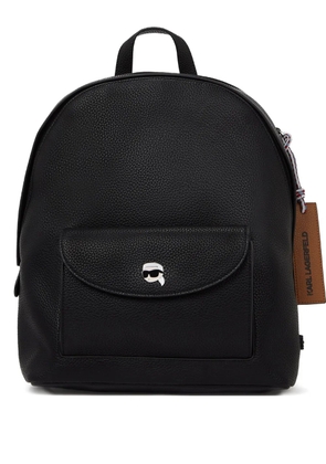 Karl Lagerfeld Ikon Pebble-texture backpack - Black