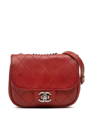 CHANEL Pre-Owned 2014-2015 Paris Dallas Goatskin Wild Stitch Flap crossbody bag - Red