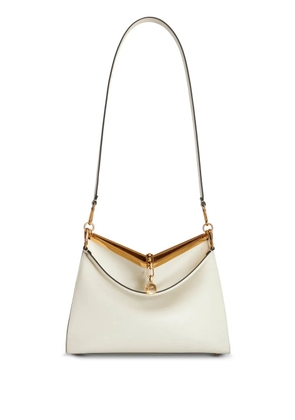 ETRO large Vela leather shoulder bag - White