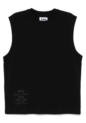 izzue logo-print vest - Black