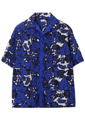 Burberry Ivy leaf-print cotton shirt - Blue