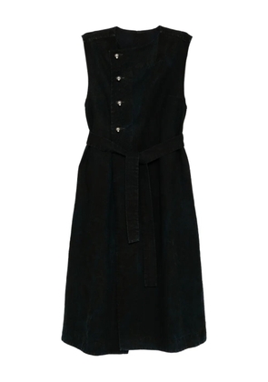 Kinyan Lam hand embroidery sleeveless coat - Blue