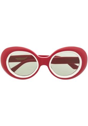 Undercover Effector oversized sunglasses - Red