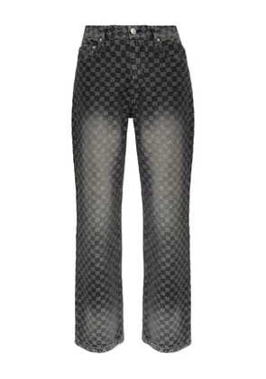 MISBHV monogram-check jeans - Black