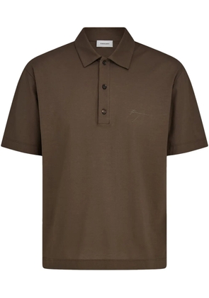 Ferragamo signature cotton polo shirt - Brown