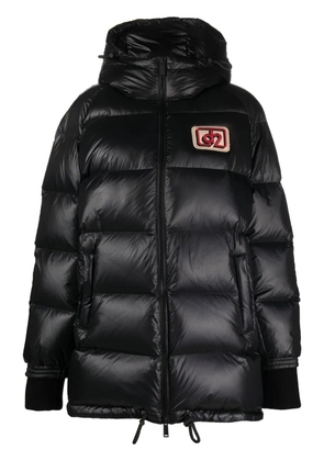 DSQUARED2 logo-patch padded coat - Black