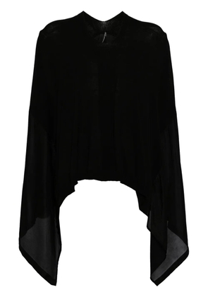 Masnada draped hi-lo blouse - Black