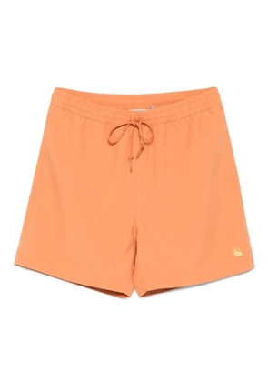 Carhartt WIP drawstring-waist embroidered-logo swim shorts - Orange