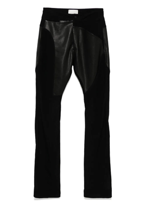 YEHUAFAN panelled trousers - Black