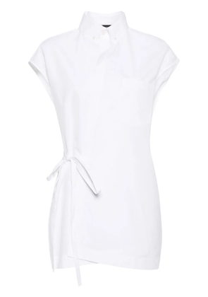 Fabiana Filippi tie-fastening cotton shirt - White