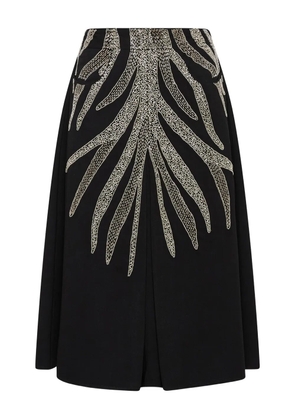 MALIPARMI bead-embellished pleated skirt - Black