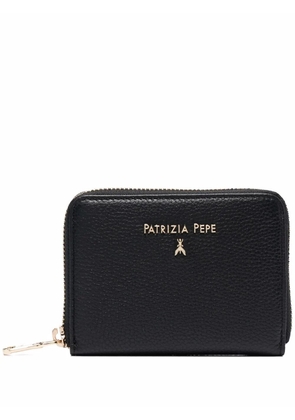 Patrizia Pepe logo-lettering pebble wallet - Black