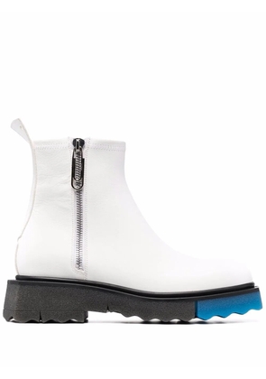 Off-White contrast panel ankle boots