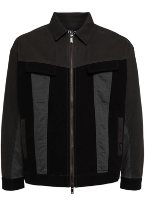 FIVE CM two-tone zip-up shirt jacket - Black