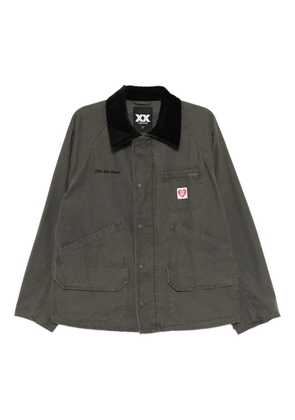 FINGERCROXX slogan-embroidered jacket - Grey