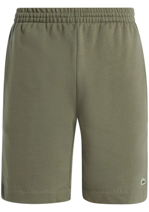 Lacoste logo-patch cotton-blend track shorts - Green