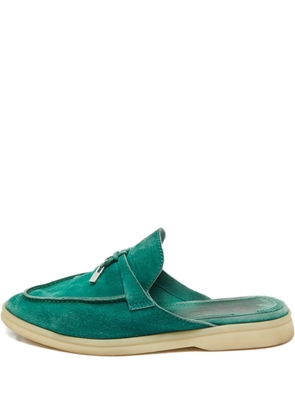 Loro Piana Pre-Owned Suede charms mules - Green