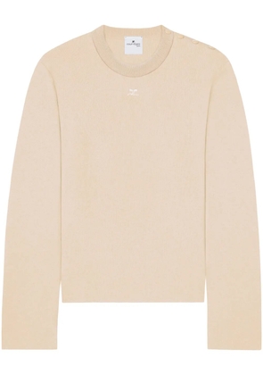 Courrèges shoulder snaps sweater - Neutrals