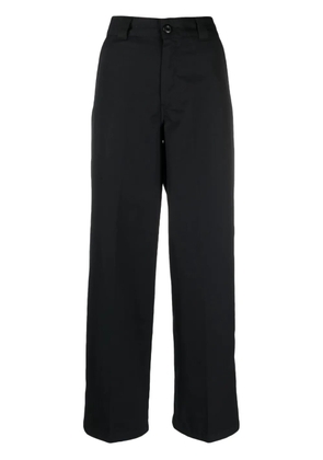 Carhartt WIP logo-patch pressed-crease trousers - Black