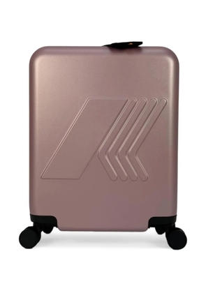 K-Way embossed-logo wheeled luggage - Pink