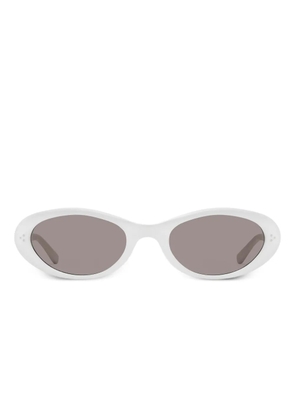 Gentle Monster Lolang W2 oval-frame sunglasses - White