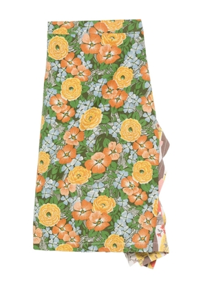 colville floral-print midi skirt - Orange