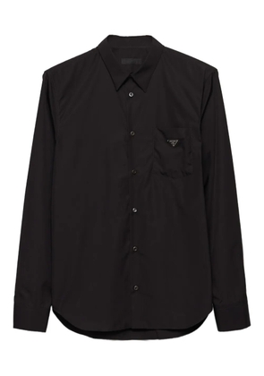 Prada patch-pocket cotton shirt - Black