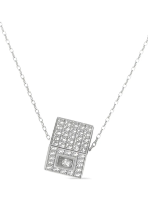 Chopard Pre-Owned 18K white gold Happy diamonds necklace - Silver