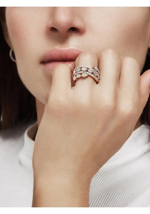 Jewels Aficionado 18K rose gold diamond twist ring - Pink