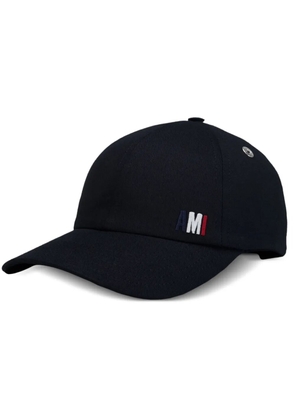 AMI Paris Bleu Blanc Rouge Ami embroidery cap - Black