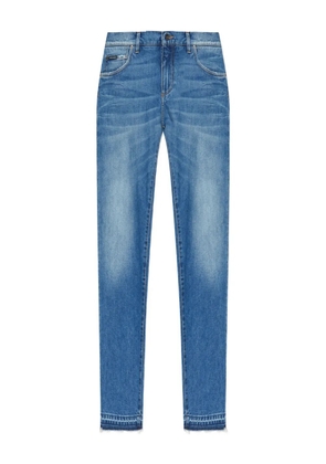 Dolce & Gabbana frayed-hem jeans - Blue