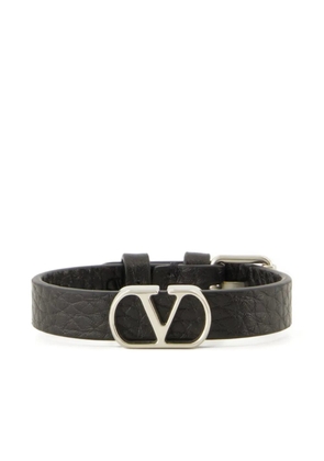 Valentino Garavani VLogo leather bracelet - Black