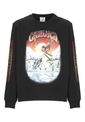 Casablanca printed long-sleeve T-shirt - Black
