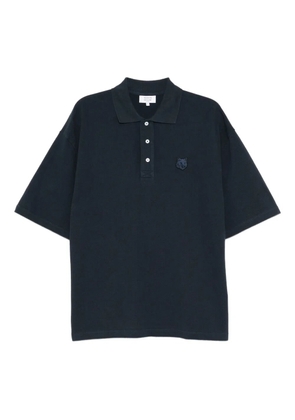 Maison Kitsuné Bold Fox-Head Patch polo shirt - Blue
