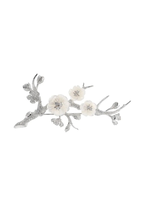 Anabela Chan rhodium vermeil Sakura Blossom brooch - Silver