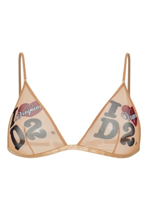 DSQUARED2 x Vaquera triangle bra - Neutrals