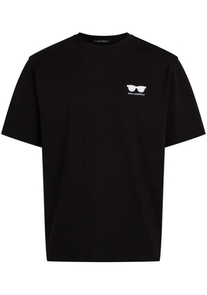 Karl Lagerfeld embroidered T-shirt - Black