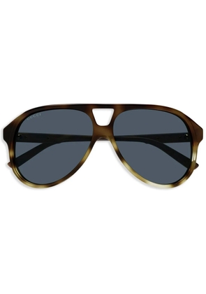 Gucci Eyewear Interlocking G pilot-frame sunglasses - Brown