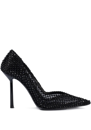 Le Silla 100mm Gilda crystal-embellished mesh pumps - Black