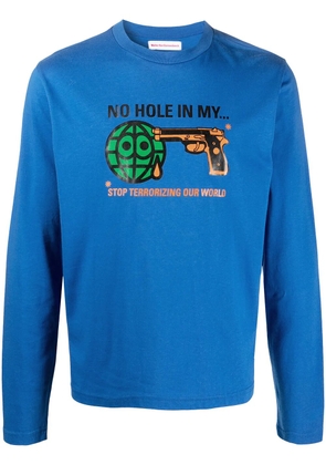 Walter Van Beirendonck Pre-Owned Gun long-sleeved T-shirt - Blue